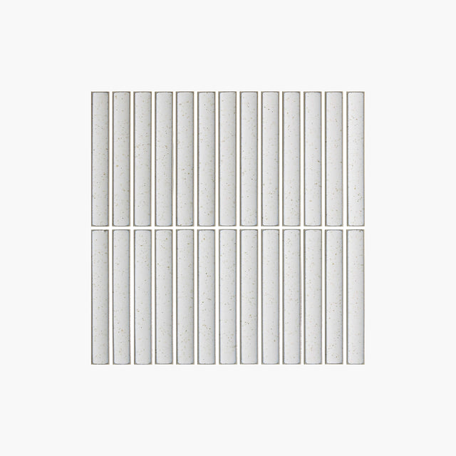 Cottage Mosaic 3D Kit Kat 20x145 Gloss Ivory Sample Sample Tilemall   