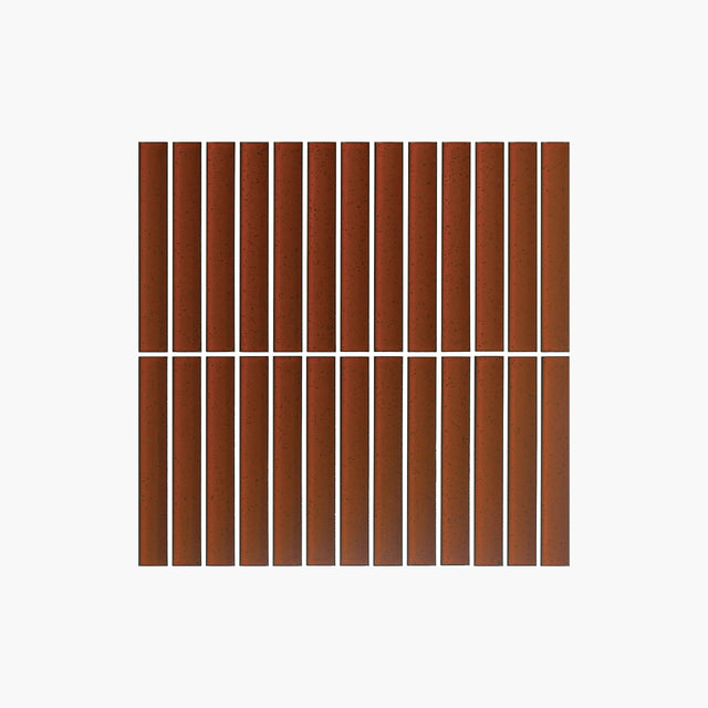 Cottage Mosaic 3D Kit Kat 20x145 Gloss Terracotta Sample Sample Everstone