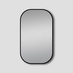 Framed Mirror 600x900mm Oval Matte Black