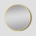 Framed Mirror 800mm Round Brushed Yellow Gold