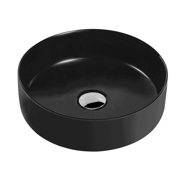 Radius Round Basin 355mm Matte Black Bathroom Basin Otti Australia   