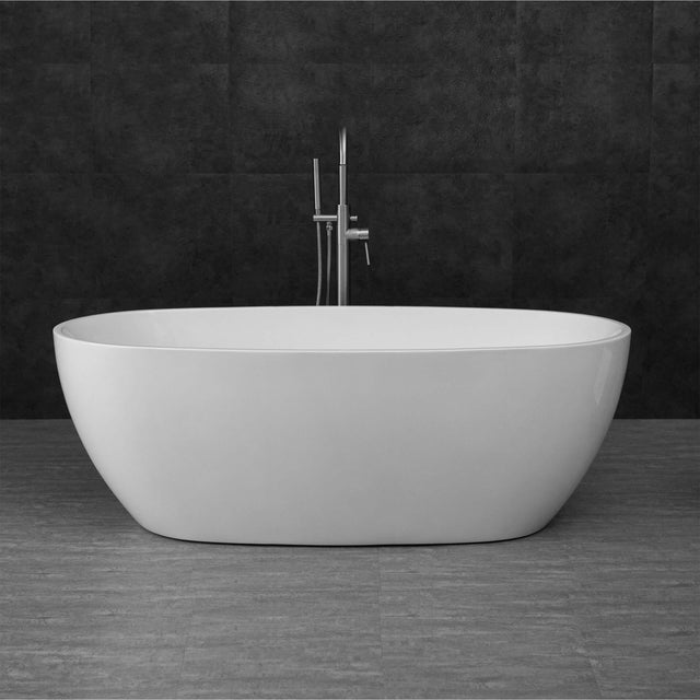 Vinny Egg Shape Bath 1700mm Gloss White Bath Inspire   
