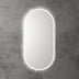 Aulic Beau Monde Touchless Framed Led Mirror 903x453mm Oval Brushed Nickel