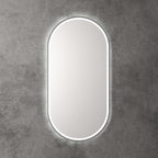 Aulic Beau Monde Touchless Framed Led Mirror 903x453mm Oval Gun Metal