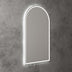 Aulic Canterbury Touchless Framed Led Mirror 903x503mm Arched Brushed Nickel