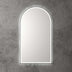 Aulic Canterbury Touchless Framed Led Mirror 903x503mm Arched Gun Metal