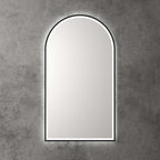 Aulic Canterbury Touchless Framed Led Mirror 903x503mm Arched Matte Black