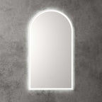 Aulic Canterbury Touchless Framed Led Mirror 903x503mm Arched Matte White
