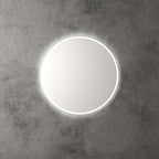 Aulic Windsor Touchless Framed Led Mirror 703mm Round Brushed Nickel
