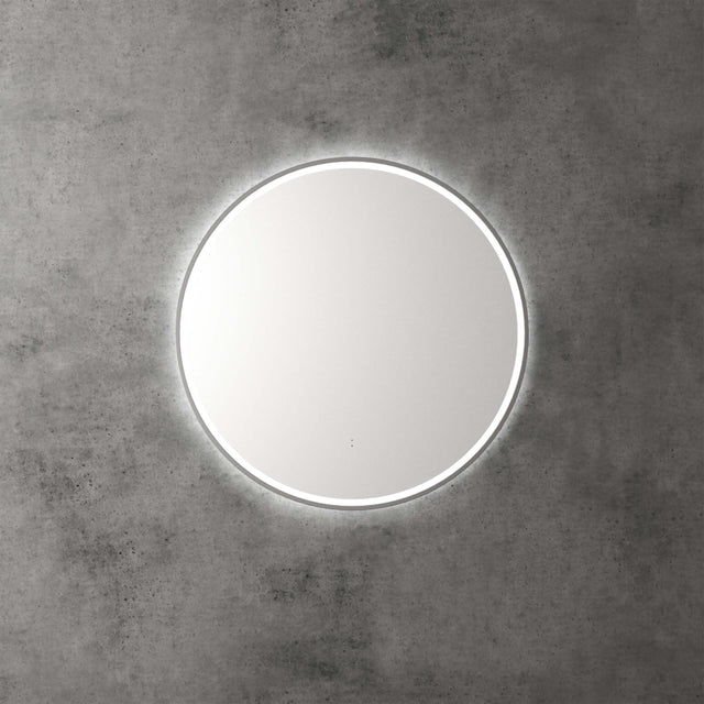 Aulic Windsor Touchless Framed Led Mirror 703mm Round Gun Metal LED Framed Mirror Aulic   