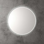 Aulic Windsor Touchless Framed Led Mirror 903mm Round Gun Metal