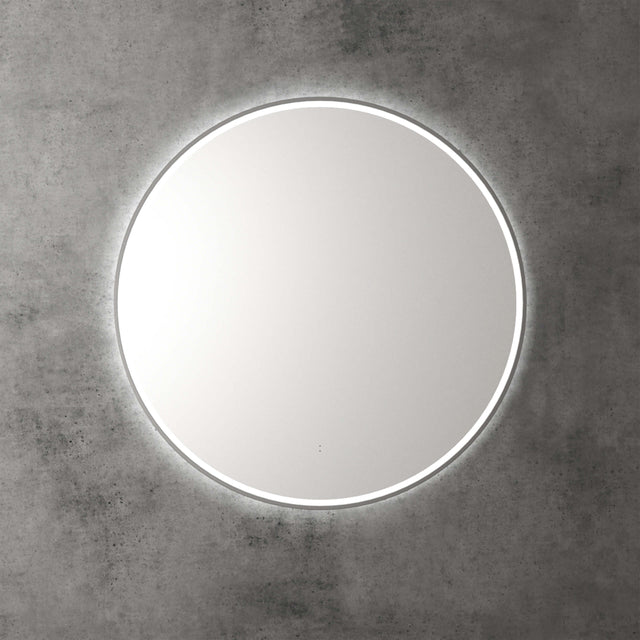 Aulic Windsor Touchless Framed Led Mirror 903mm Round Gun Metal LED Framed Mirror Aulic   