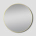 Framed Mirror 700mm Round Brushed Yellow Gold