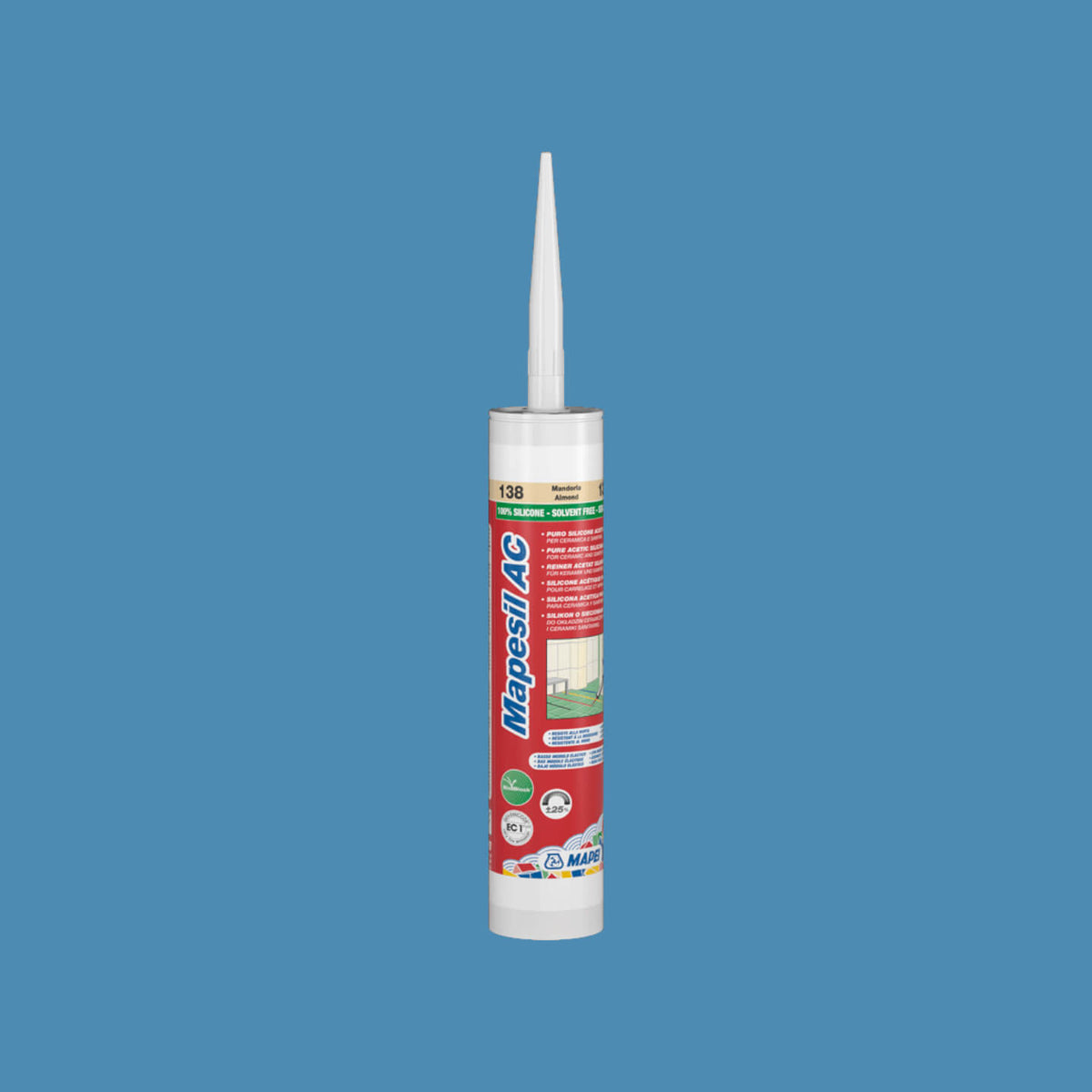 Mapei Silicone AC 310ml 167 310ml avio silicone sealant by Tilemall, white cartridge with red label