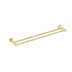 Nero Mecca Double Towel Rail 600mm Brushed Yellow Gold