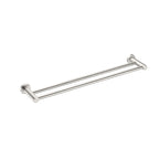 Nero Mecca Double Towel Rail 600mm Brushed Nickel