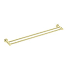 Nero Mecca Double Towel Rail 800mm Brushed Yellow Gold