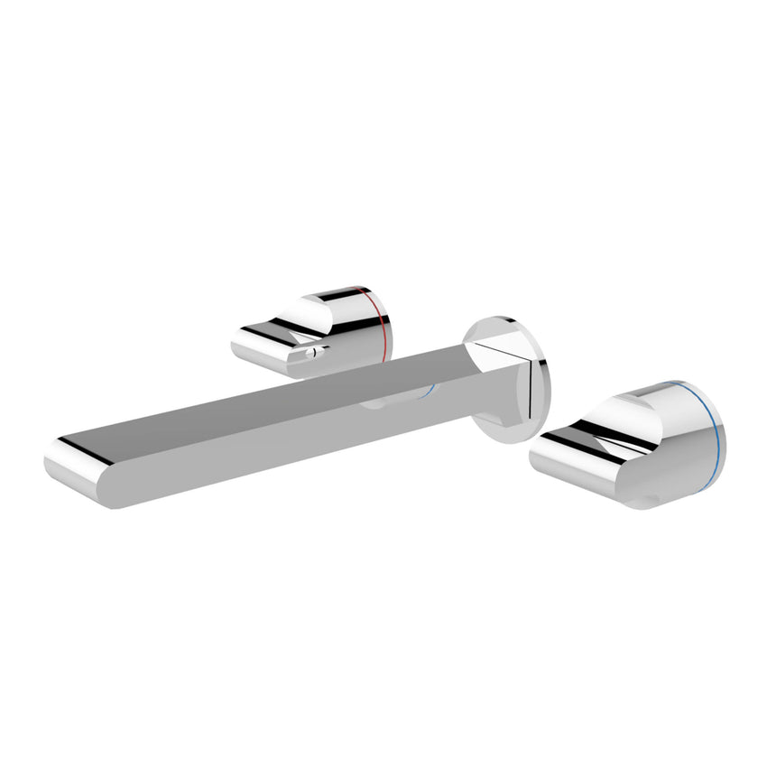 Nero Pearl Wall Basin Set Chrome Tapware Nero   