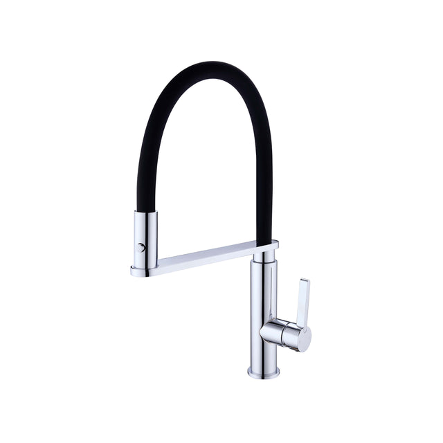 Nero Rit Pull Out Sink Mixer With Vegie Spray Function Chrome Tapware Nero   