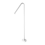 Nero Mecca matte white floor standing bath spout by Tilemall with curved outlet