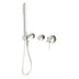 Nero Mecca Shower Mixer Divertor Systerm Separate Back Plate Brushed Nickel