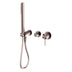Nero Mecca Shower Mixer Divertor Systerm Separate Back Plate Brushed Bronze
