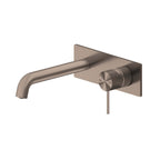 Nero Mecca Wall Basin/Bath Mixer 230mm Brushed Bronze