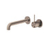 Nero Mecca Wall Basin/Bath Mixer Separete Back Plate Handle Up 160mm Brushed Bronze