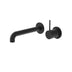 Nero Mecca Wall Basin/Bath Mixer Separete Back Plate Handle Up 160mm Matte Black