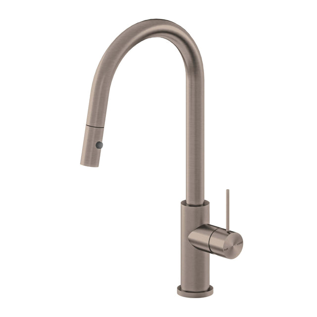 Nero Mecca Pull Out Sink Mixer With Vegie Spray Function Brushed Bronze Tapware Nero   