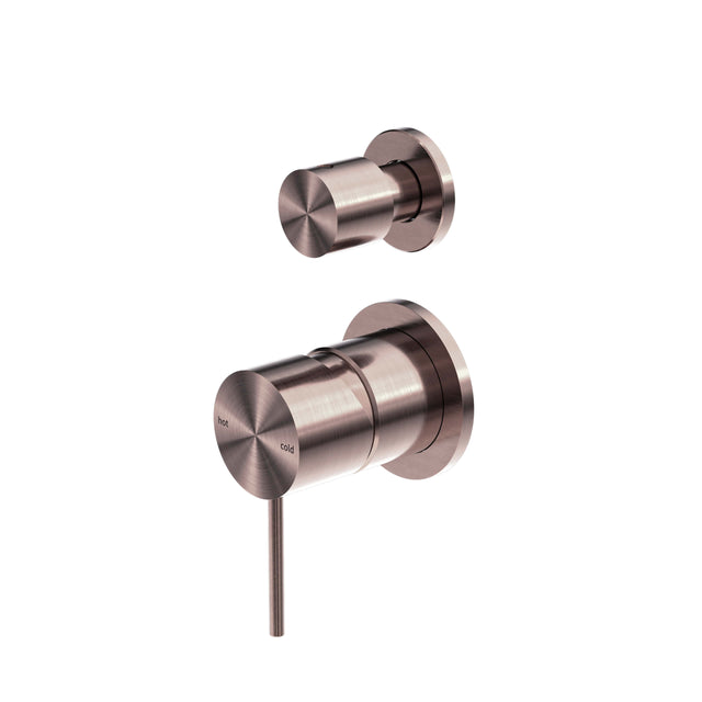 Nero Mecca Shower Mixer With Divertor Separate Back Plate Brushed Bronze Shower Nero   