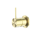 Nero Mecca Shower Mixer 60mm Handle Up Plate Brushed Gold