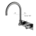 Nero Mecca Wall Basin/Bath Mixer Swivel Spout Handle Up Gun Metal