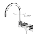 Nero Mecca Wall Basin/Bath Mixer Swivel Spout Chrome