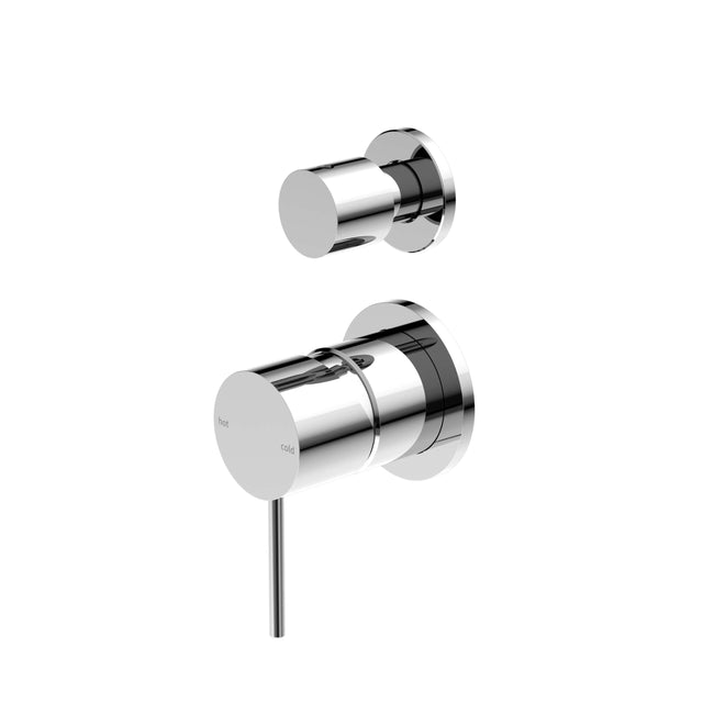 Nero Mecca Shower Mixer With Divertor Separate Back Plate Chrome Shower Nero   