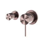 Nero Mecca Shower Mixer With Horizontal 2 Way Divertor Brushed Bronze