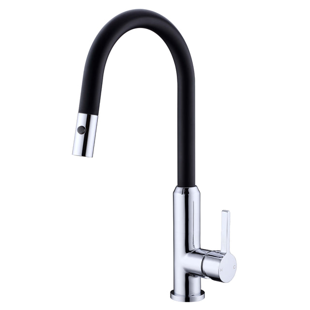Nero Pearl Pull Out Sink Mixer With Vegie Spray Function Matte Black Tapware Nero   