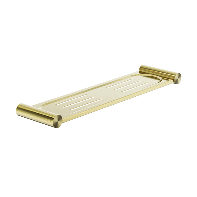 Nero New Mecca Metal Shelf Brushed Yellow Gold Bathroom Accessories Nero   