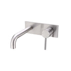 Nero Dolce Wall Basin/Bath Mixer Brushed Nickel
