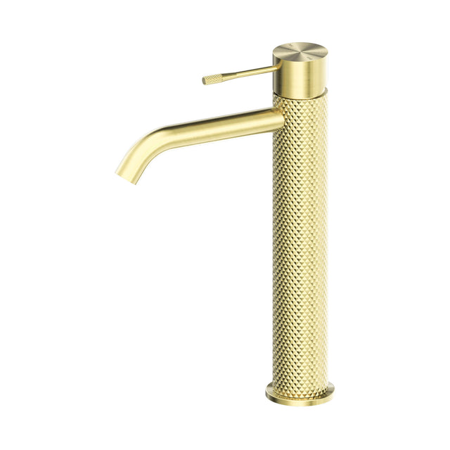 Nero Opal Tall Basin Mixer Brushed Yellow Gold Tapware Nero   