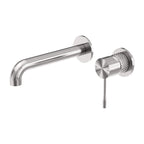 Nero Opal Wall Basin/Bath Mixer Brushed Nickel