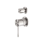 Nero Opal Shower Mixer With Divertor Separate Plate Brushed Nickel