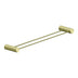 Nero Opal Double Towel Rail 600mm Brushed Yellow Gold