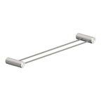 Nero Opal Double Towel Rail 600mm Brushed Nickel