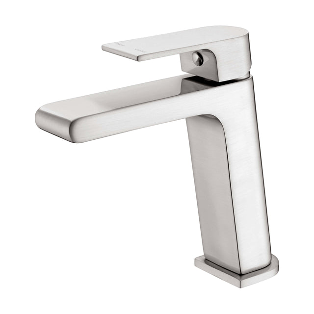 Nero Bianca Basin Mixer Brushed Nickel Tapware Nero   