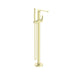 Nero Bianca Floor Standing Bath Mixer With Hand Shower Brushed Yellow Gold