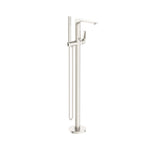 Nero Bianca Floor Standing Bath Mixer With Hand Shower Brushed Nickel