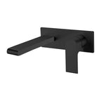Nero Bianca Wall Basin/Bath Mixer 187mm Matte Black