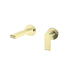 Nero Bianca Wall Basin/Bath Mixer 187mm Separate Back Plate Brushed Gold
