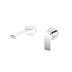 Nero Bianca Wall Basin/Bath Mixer 187mm Separate Back Plate Chrome